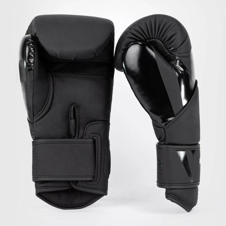 One glove showing the thumb, ventilation mesh, and 16oz weight indicator in dark tone-on-tone embossing.