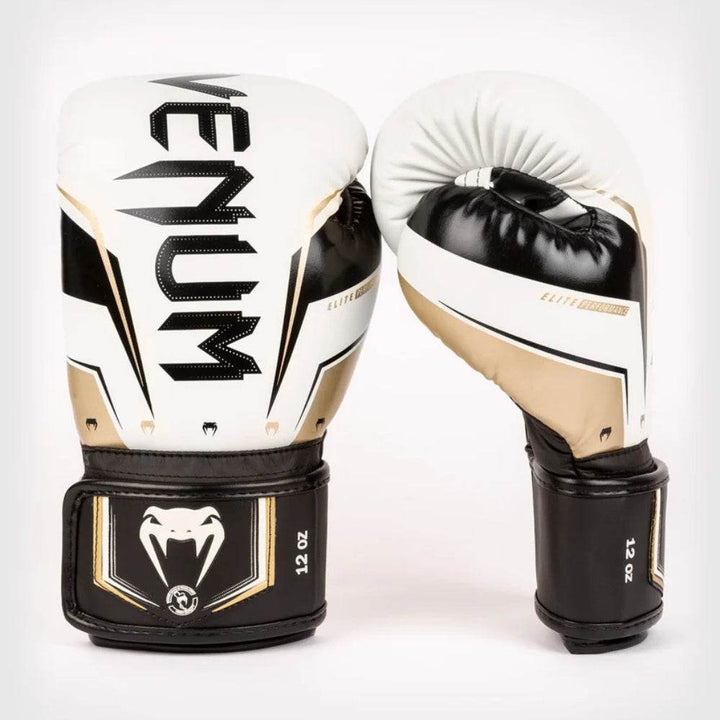Front and side view of the white-gold gloves, highlighting thumb and wrist strap design.