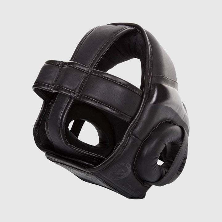 Rear-side view displaying thick padded straps and ear coverage with reinforced stitching.