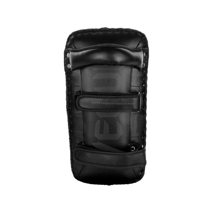 Rear view of a single Venum Thai pad showing the double strap system and padded handle for secure grip and control.