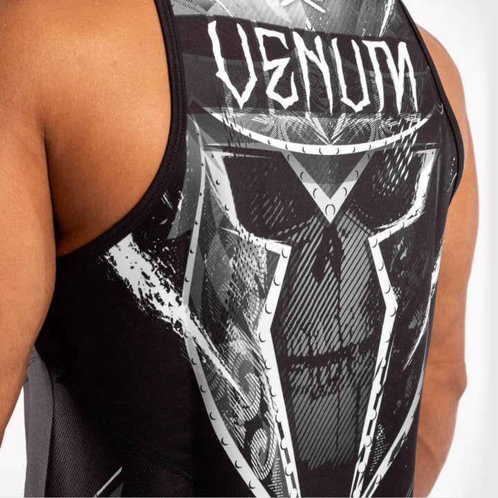 Close-up of the upper back showing the helmet detail and Venum branding.