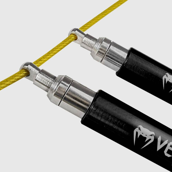 Close-up of handle head and cable connection for precision control.