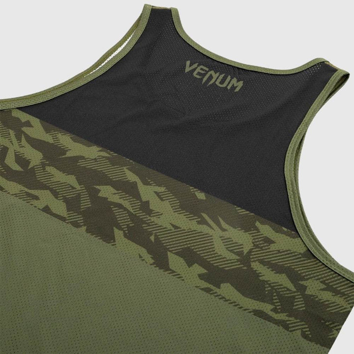 Detailed shot of the upper back mesh panel with the subtle Venum logo printed on the inside.